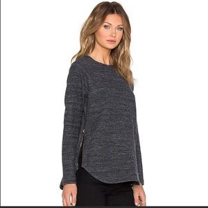 Vince Textured Raglan Terry Sweatshirt XS